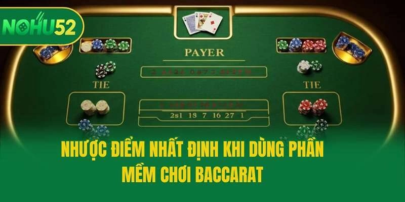 Nhược điểm nhất định khi dùng phần mềm chơi Baccarat